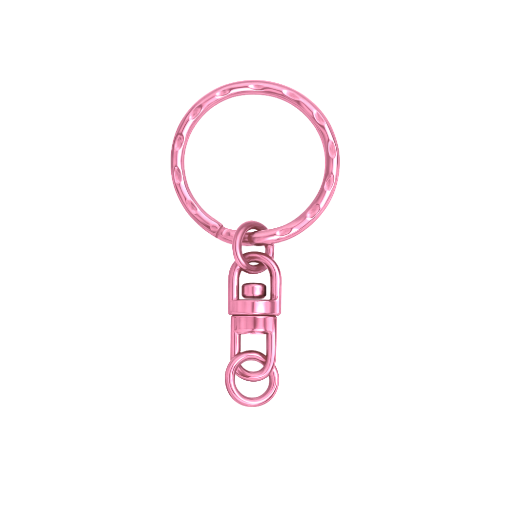 【なくなり次第終了】二重リングキーホルダー 308 P B 真空ピンク