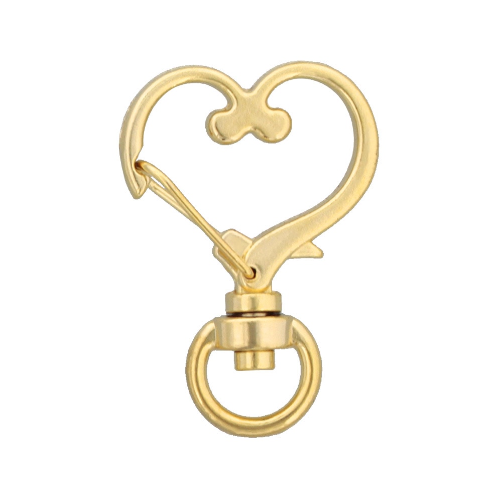 チャームフック ハート型 ゴールド